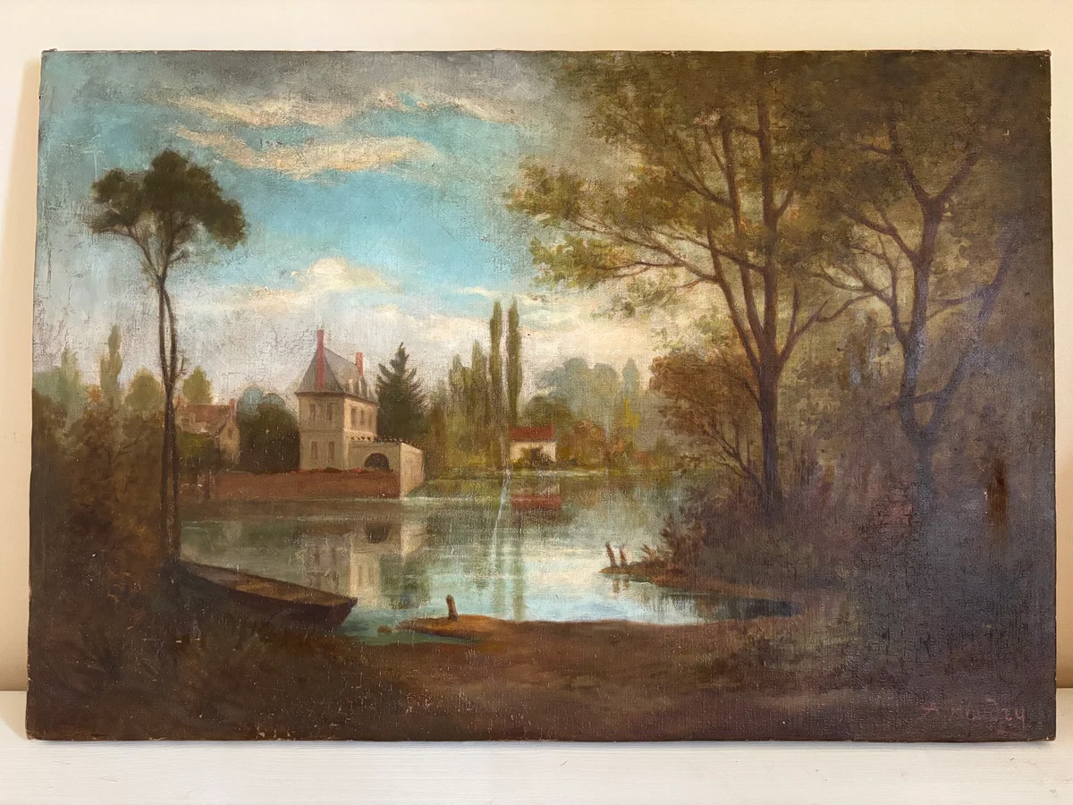 Peinture à l’huile  signée fin 19 eme siècle 