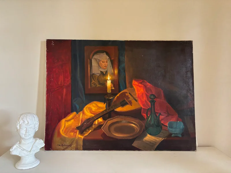 Peinture  à l’huile sur toile 1930 du peintre Marius Galleras 